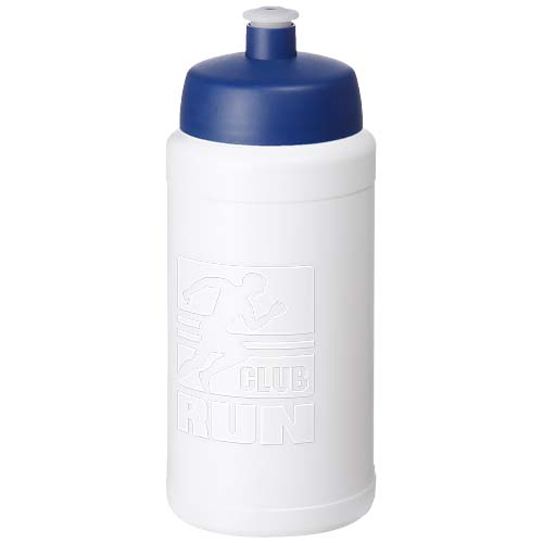 Bouteille de sport promotionnelle 500ml Rise Baseline Blanc / Bleu